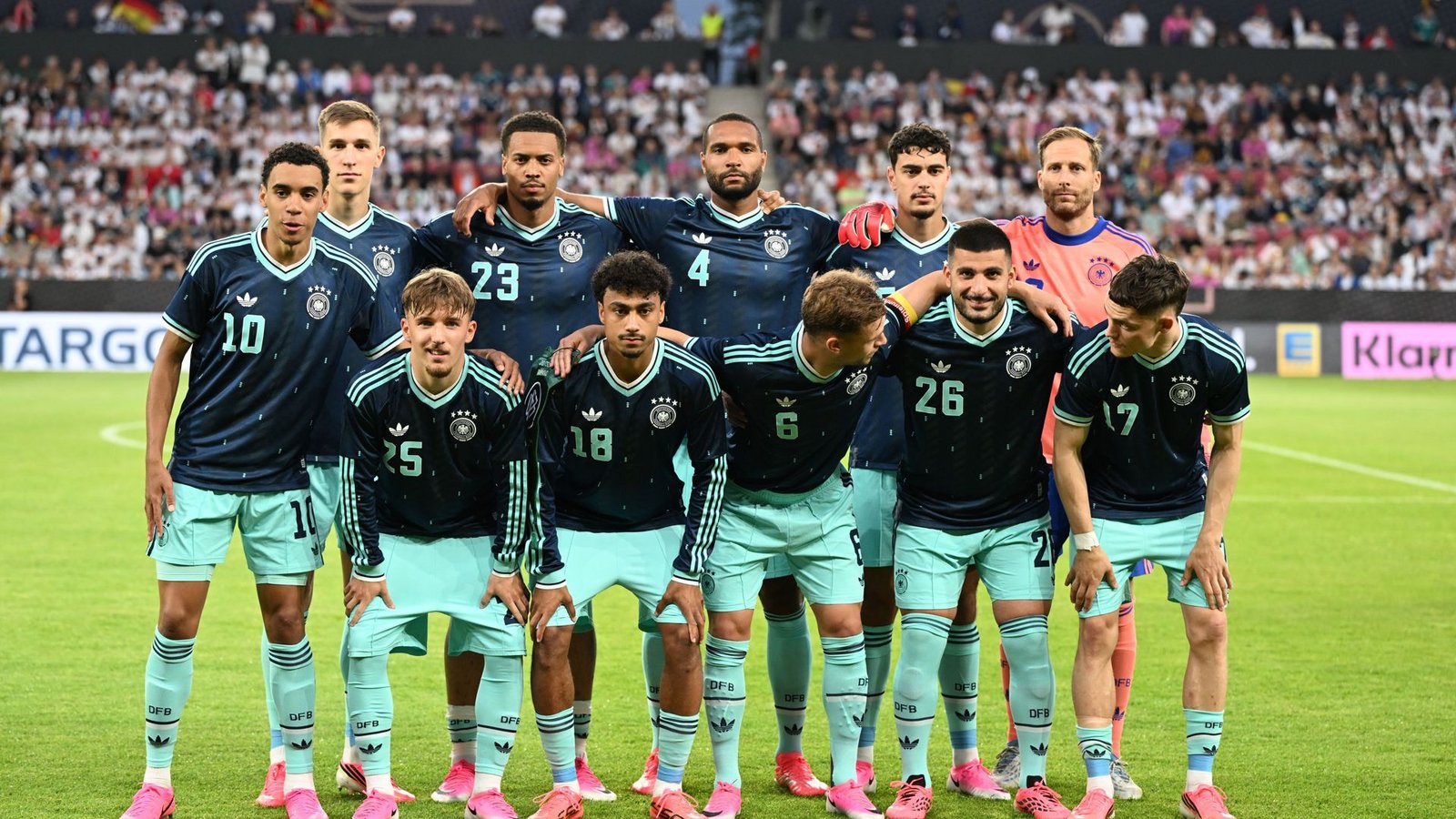 Nur 15 Prozent der Befragten glauben, dass die DFB-Auswahl beim Turnier in den USA, Kanada und Mexiko triumphieren wird.Foto: Federico Gambarini/dpa/Federico Gambarini