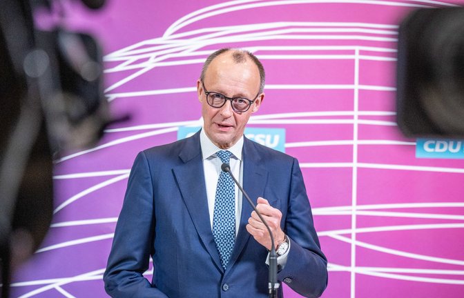 Neue Töne: Unionskanzlerkandidat Friedrich Merz spricht freundlich über die Grünen.<span class='image-autor'>Foto: dpa/Michael Kappeler</span>
