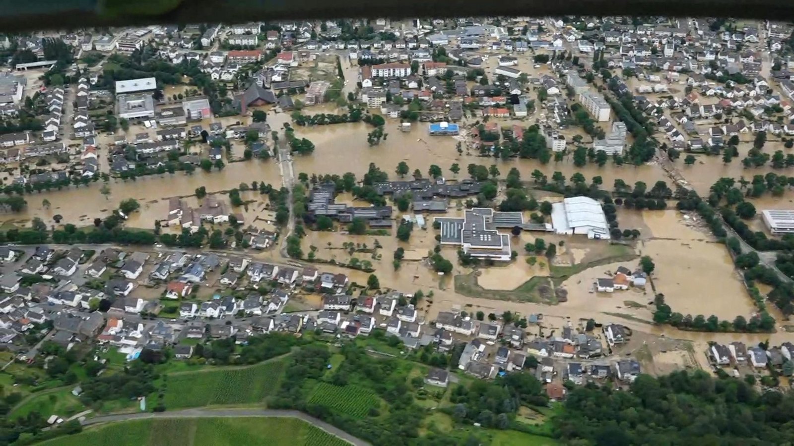 Die Kreisstadt Bad Neuenahr-Ahrweiler hat bei der Flut am 14. Juli 2021 zu großen Teilen unter Wasser gestanden.Foto: AFP