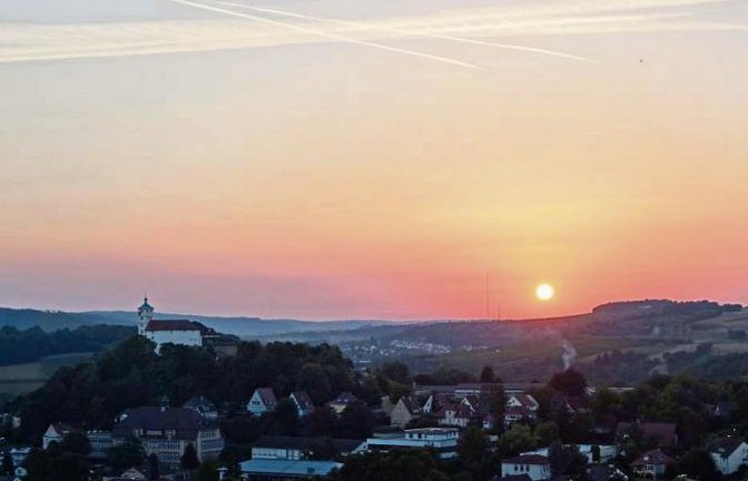So schön ist die schwäbische Toskana im Abendrot.  Foto: Rücker