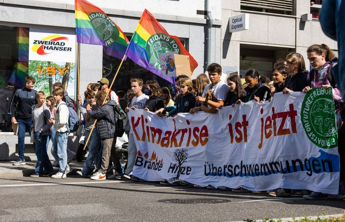 Auch in Freiburg gingen viele junge Menschen auf die Straßen.<span class='image-autor'>Foto: dpa/Philipp von Ditfurth</span>