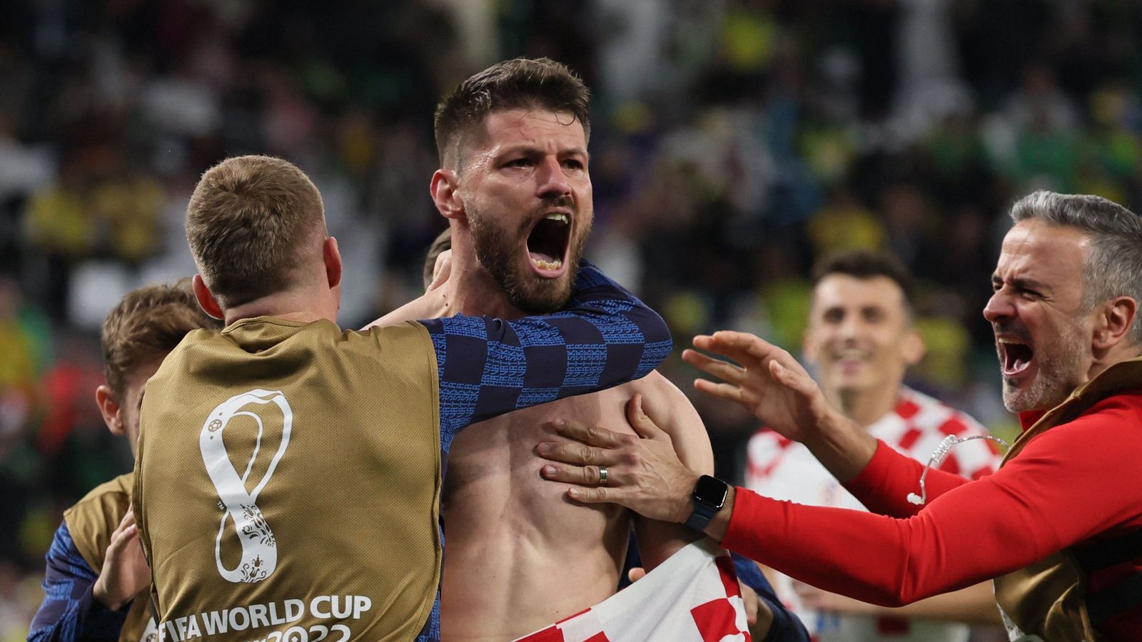 Kroatien steht nach dem Sieg gegen Brasilien im Halbfinale der Fußball-WM in Katar.Foto: AFP/JACK GUEZ