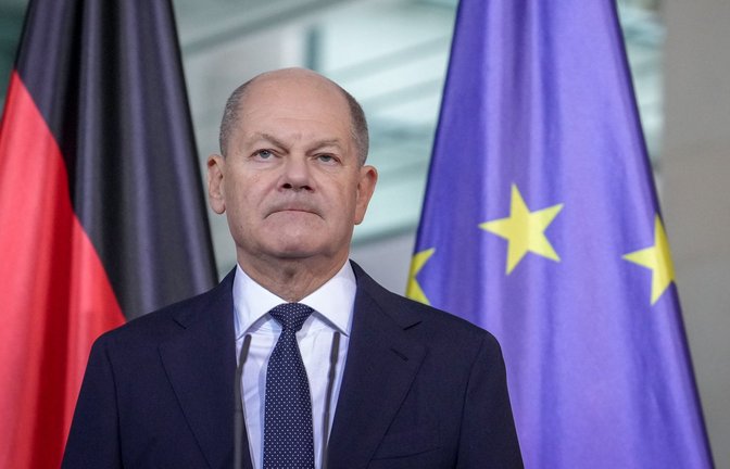 Bundeskanzler Scholz erinnerte an die langjährige erfolgreiche Zusammenarbeit zwischen Deutschland und den USA.<span class='image-autor'>Foto: Kay Nietfeld/dpa/Kay Nietfeld</span>