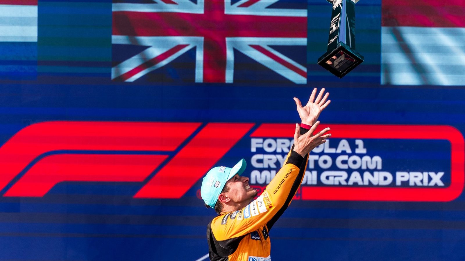 McLaren-Pilot Lando Norris hat den Großen Preis von Miami geonnen.Foto: Qian Jun/XinHua/dpa