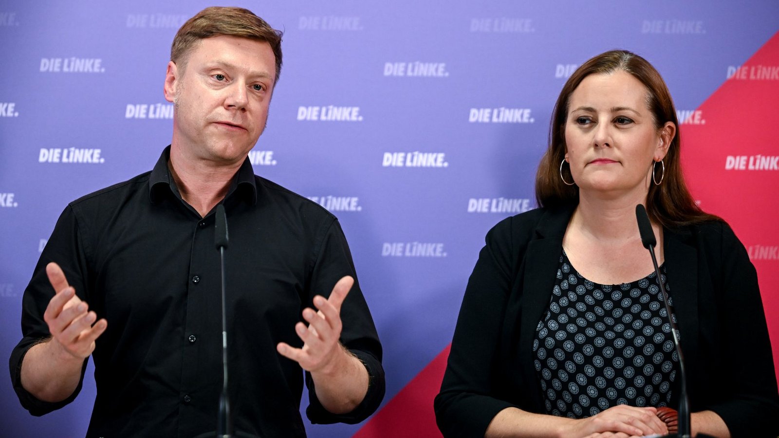 Martin Schirdewan und Janine Wissler ziehen sich zurück.Foto: dpa/Britta Pedersen