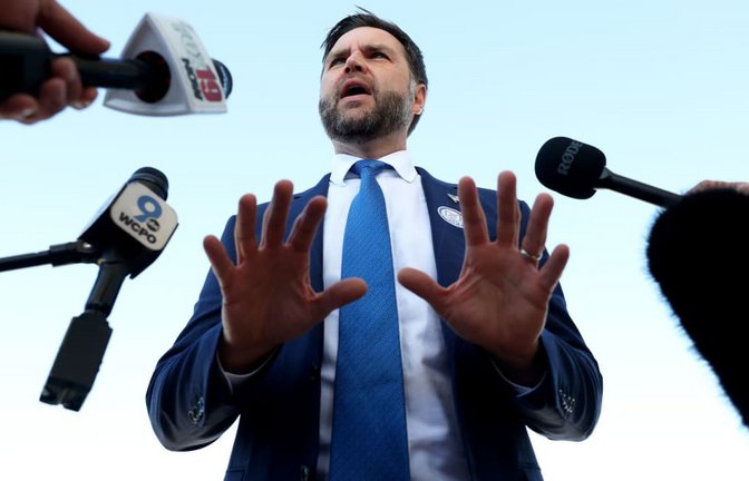 US-Vizepräsident JD Vance hat Zweifel an der geplanten Live-Übertragung der Hinrichtung eines verurteilten Attentäters. (Archivbild)<span class='image-autor'>Samuel Corum/Pool Getty Images North America/AP/dpa</span>
