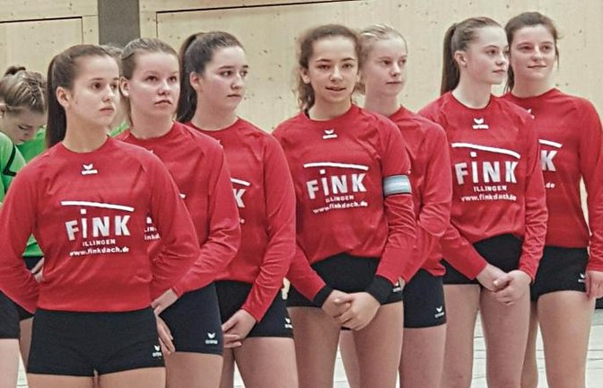 Die U-14-Faustballerinnen des TV Vaihingen mit (von links) Eva Winkler, Nina Irmer, die aber verletzt passen muss, Lisa Knodel, Leoni Modenese, Finnja Röhm, Ricarda Stübbe sowie Klara Kilpper kämpfen in Biberach um eine DM-Medaille. Foto: privat