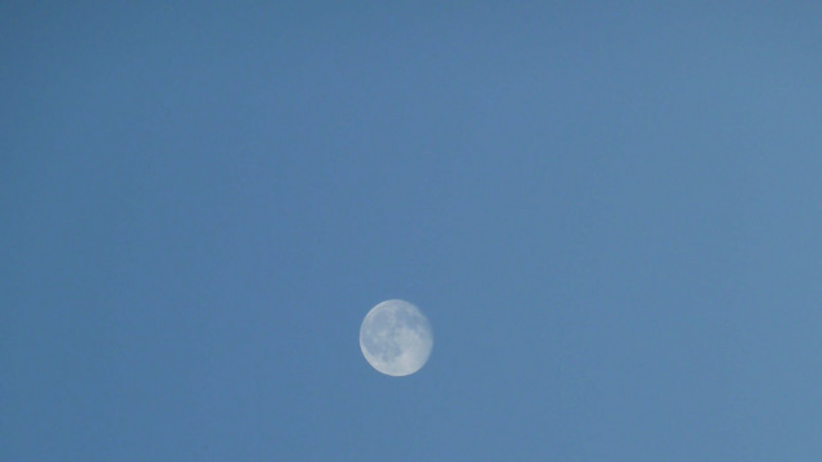 Mond am blauen Morgenhimmel. Foto: Rücker Mond am blauen Morgenhimmel. Foto: Rücker