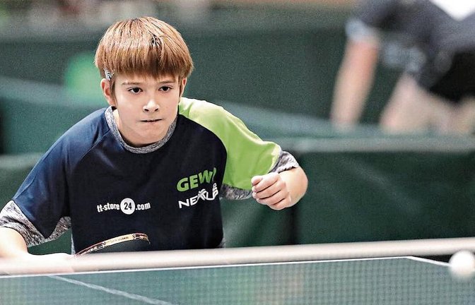 Matej Haspel ist zwar Jahrgang 2008. Doch in der neuen Saison wird der Nachwuchsspieler des GSV Hemmingen den Aktivenbereich des TTC Bietigheim-Bissingen verstärken. Foto: privat