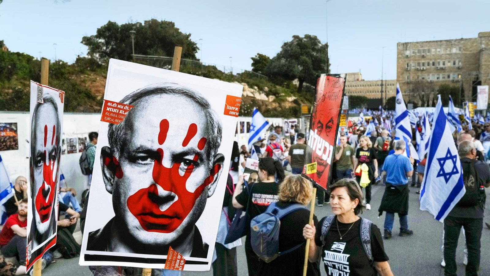 Immer wieder gibt es in Israel Demonstrationen gegen Premier Netanjahu.Foto: dpa/Leo Correa