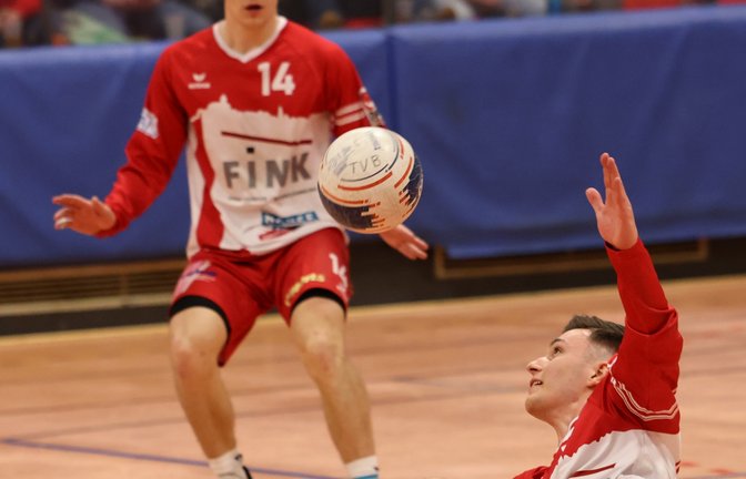 Am Samstag starten Jakob Kilpper (links) und Johannes Jungclaussen mit dem TV Vaihingen in die Hallensaison. Jungclaussen wird allerdings danach bis zum Jahresende fehlen. <span class='image-autor'>Foto: DFBL/Spille</span>