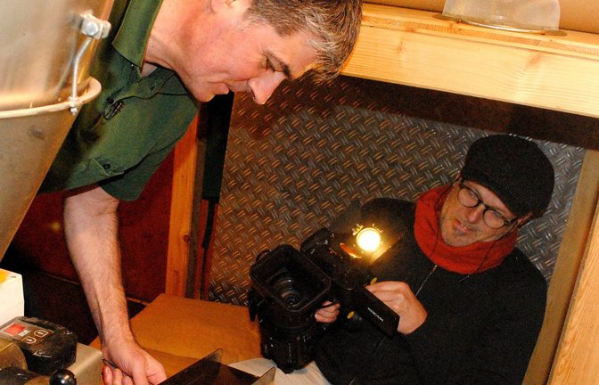 Auch das Schweizer Fernsehen interessiert sich für die Arbeit von Jürgen Krauth.
