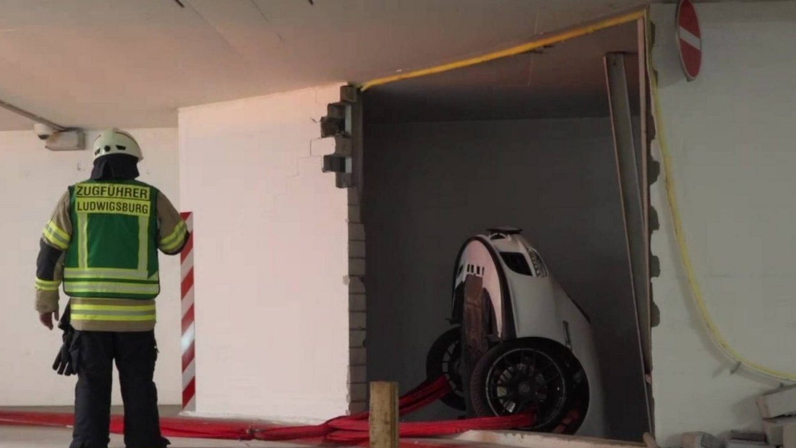 Ungewöhnlicher Einsatz in der Tiefgargage in Ludwigsburg.  Foto: 7aktuell.de/Alexander Hald