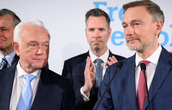 Wolfgang Kubicki und Christian Lindner kündigen Rückzug an.<span class='image-autor'>Foto: dpa/Bernd von Jutrczenka</span>