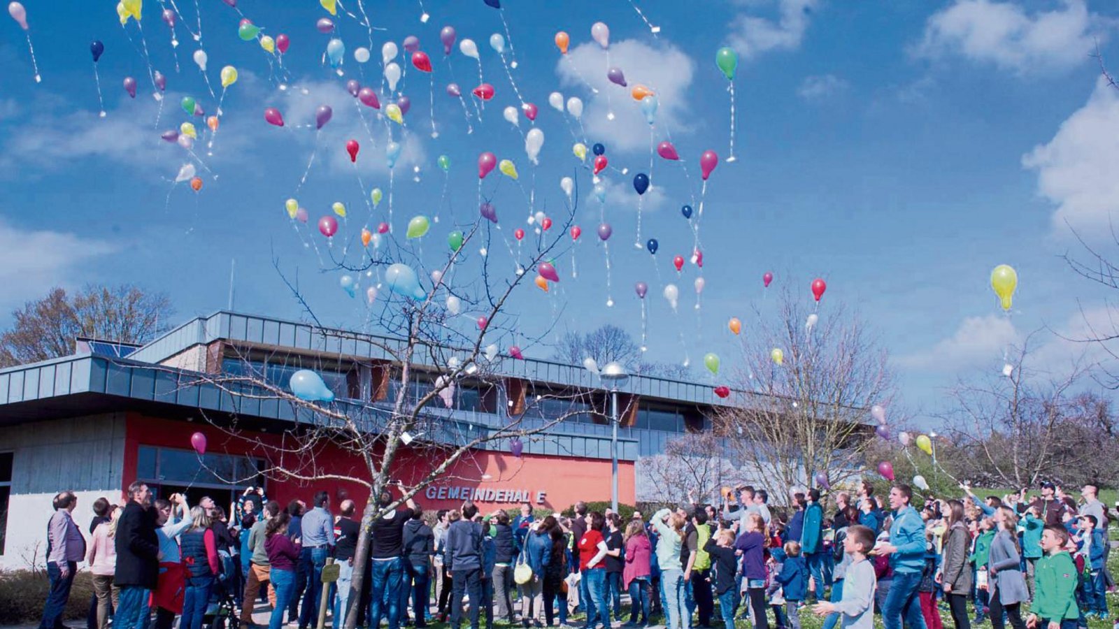 Mehr als 100 Luftballons ließen die Teilnehmer am Sonntag beim Höhepunkt des Jungschar-Ballontags zeitgleich aufsteigen.  Foto: Friedrich