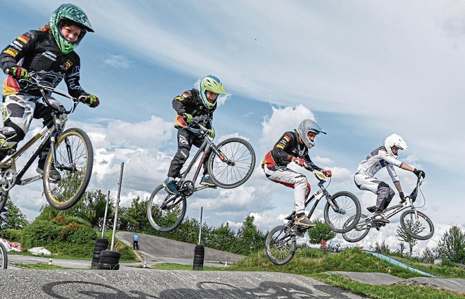 Nun fliegen sie wieder über die Anlage in Nussdorf: die BMX-Fahrer des MSC Strudelbachtal im ADAC Fotos: Leitner