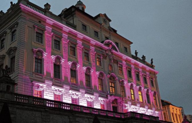 Die Illumination macht auf das Thema Bauchspeicheldrüsenkrebs aufmerksam.  Foto: SSG