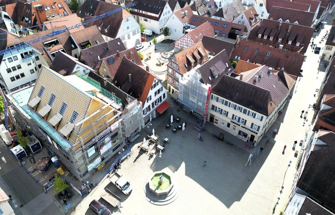 „Kreatives Durcheinander“: der Marktplatz in Vaihingen.  <span class='image-autor'>Fotos: Küppers</span>