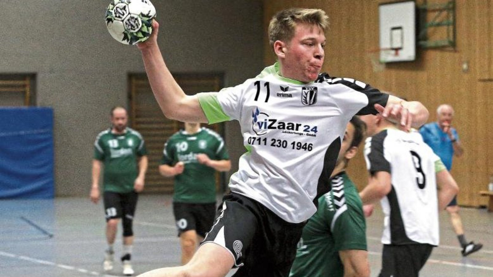 Vincent Fischer hat zwei Treffer zum Oberriexinger 28:13-Sieg beigetragen. Foto: Küppers Vincent Fischer hat zwei Treffer zum Oberriexinger 28:13-Sieg beigetragen. Foto: Küppers