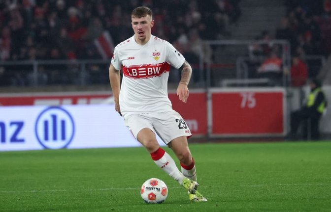Finn Jeltsch spielt seit Februar 2025 beim VfB Stuttgart.<span class='image-autor'>Pressefoto Baumann</span>