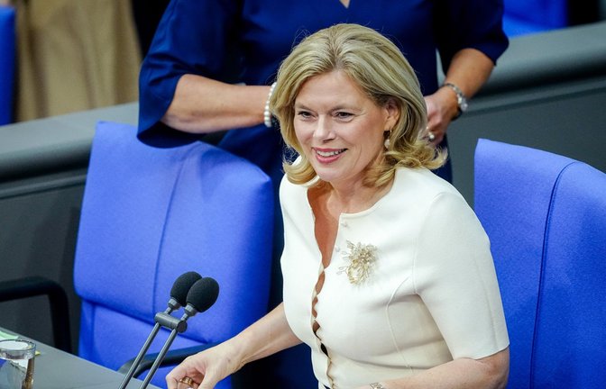 Bundestagspräsidentin Julia Klöckner (CDU) erhält schärfere Mittel gegen Störer im Parlament.<span class='image-autor'>Foto: Kay Nietfeld/dpa</span>
