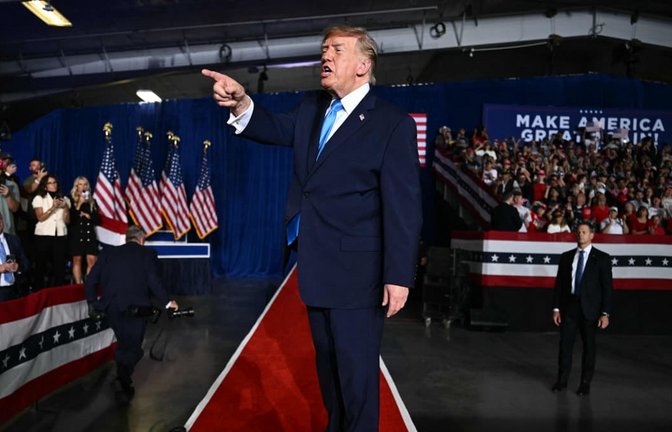 Zuletzt war das Interesse an Trumps Wahlkampfveranstaltungen selbst in republikanischen Hochburgen wie hier in Nebraska überschaubar.<span class='image-autor'>Kent Nishimura/afp</span>