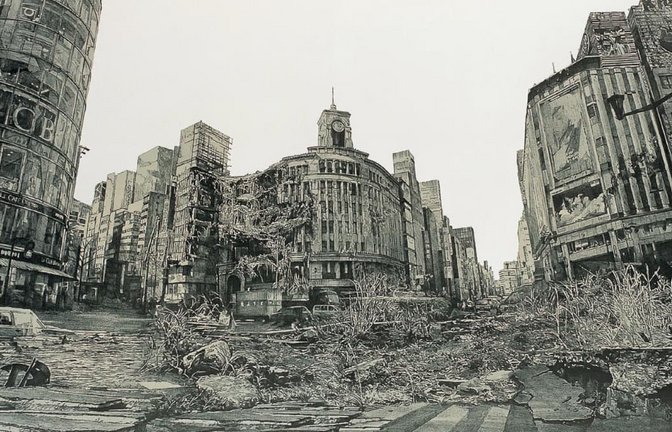 So stellt sich der japanische Zeichner Hisaharu Motoda ein postapokalyptisches Tokio vor.<span class='image-autor'>Imago/WENN</span>