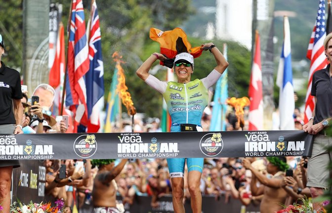Anne Haug wurde bei der Ironman-WM Dritte.<span class='image-autor'>Foto: David Pintens/BELGA/dpa</span>