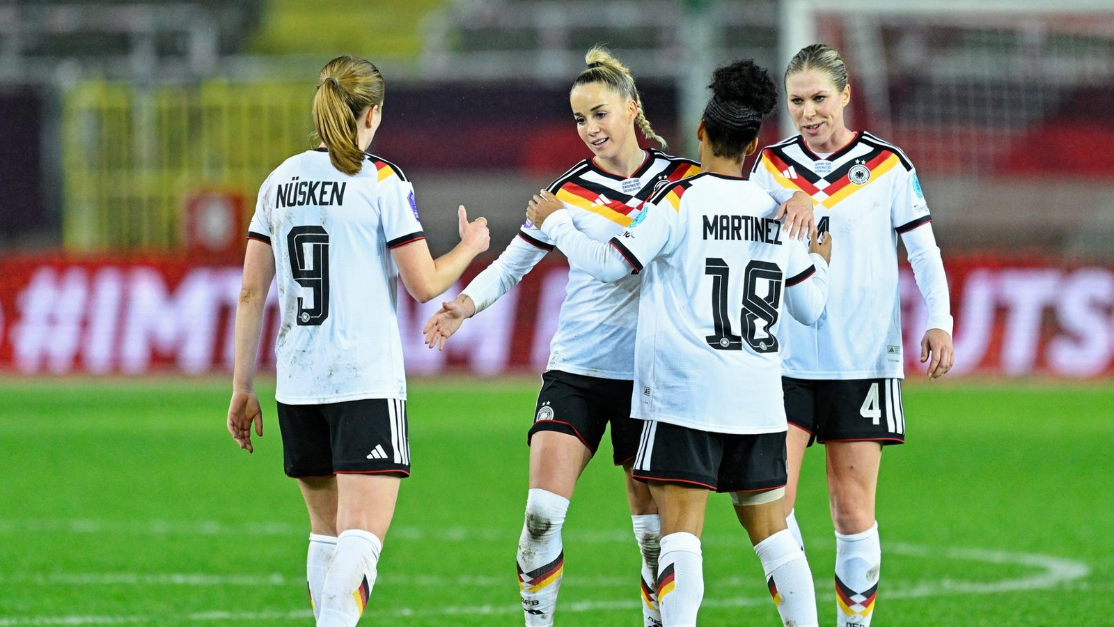 Die deutsche Nationalmannschaft der Frauen spielt in der WM-Qualifikation gegen Slowenien.Foto: picture alliance/dpa | Uwe Anspach