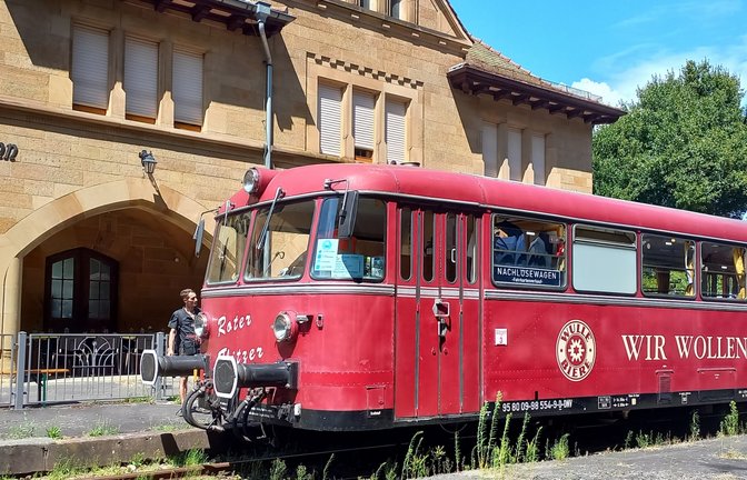 Der Kloster-Flitzer in Maulbronn.  <span class='image-autor'>Foto: Förderverein Schienenbus</span>