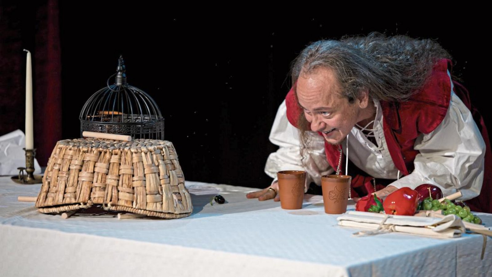 Gabriel Kunert erweckt Leonardo da Vinci zum Leben. Foto: Weiß