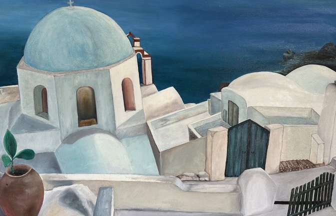 Eines der bedeutendsten Werke von Evangelia Treugut: „Santorini“.  <span class='image-autor'>Foto: p</span>