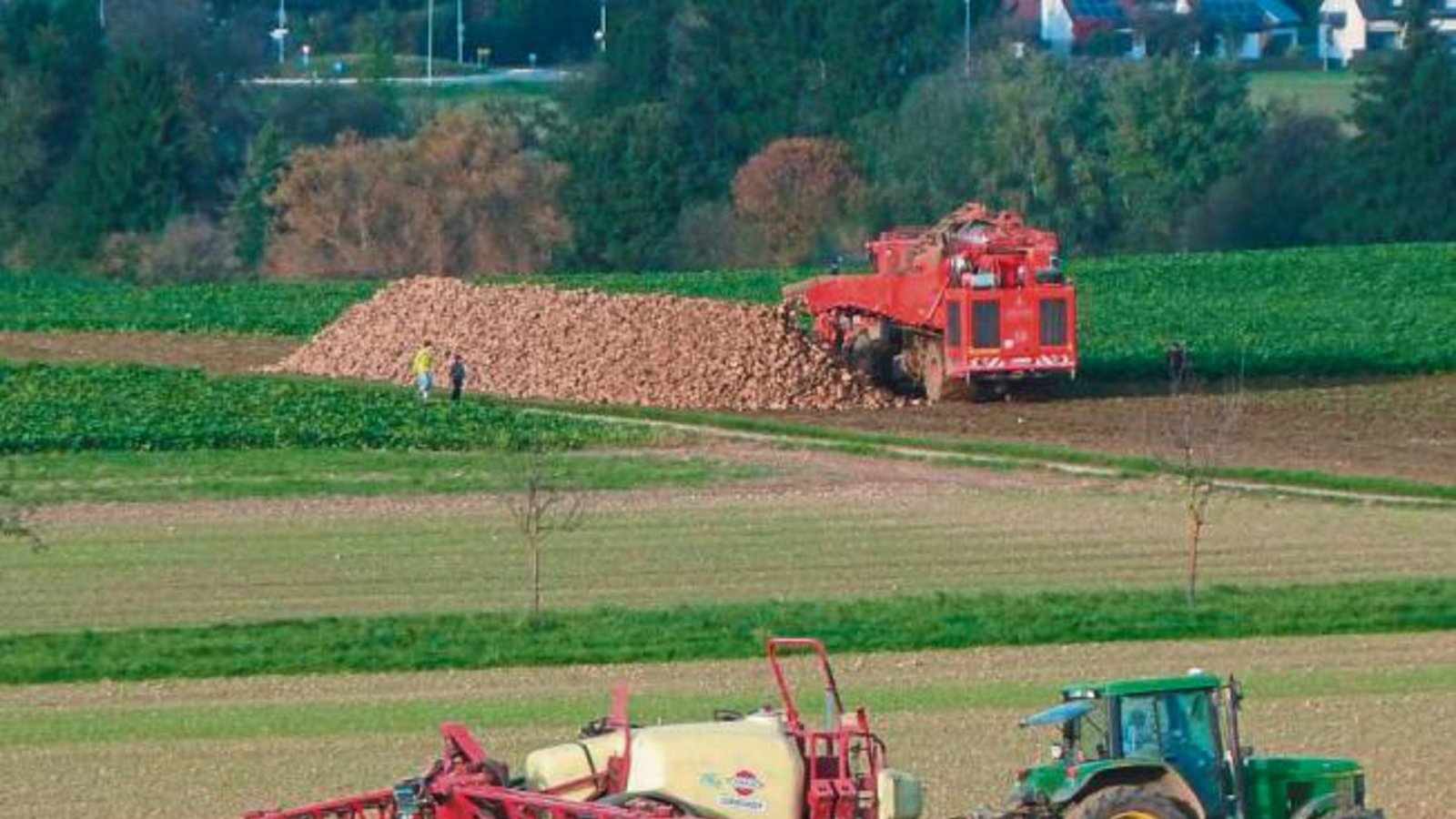 Fließender Übergang auf den Feldern (hier im Vaihinger Weitfeld): Im Hintergrund läuft die Rübenernte, vorn wird der Acker schon für die nächste Ernte vorbereitet. Foto: Arning Fließender Übergang auf den Feldern (hier im Vaihinger Weitfeld): Im Hintergrund läuft die Rübenernte, vorn wird der Acker schon für die nächste Ernte vorbereitet. Foto: Arning