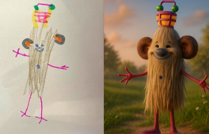 Mit ChatGPT kann man Kinderzeichnungen zum Leben erwecken.<span class='image-autor'>Quelle: Unbekannt</span>