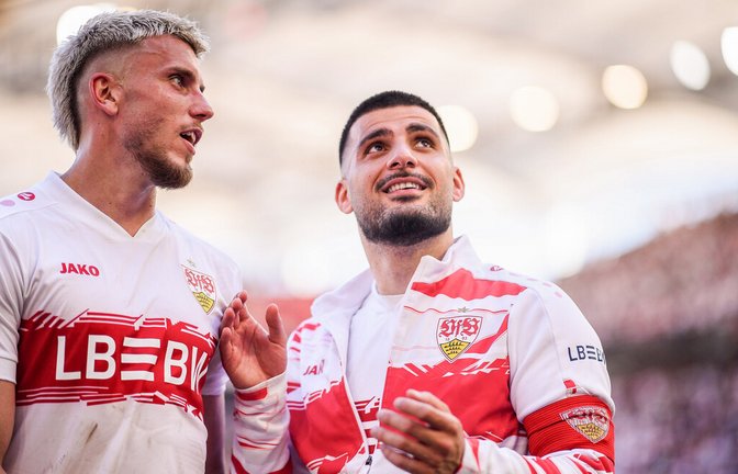 Treffsicher: 31 von 69 Bundesligatoren des VfB Stuttgart gehen auf das Konto von Ermedin Demirovic (li.) und Deniz Undav.<span class='image-autor'>Foto: imago/Vitalii Kliuiev</span>