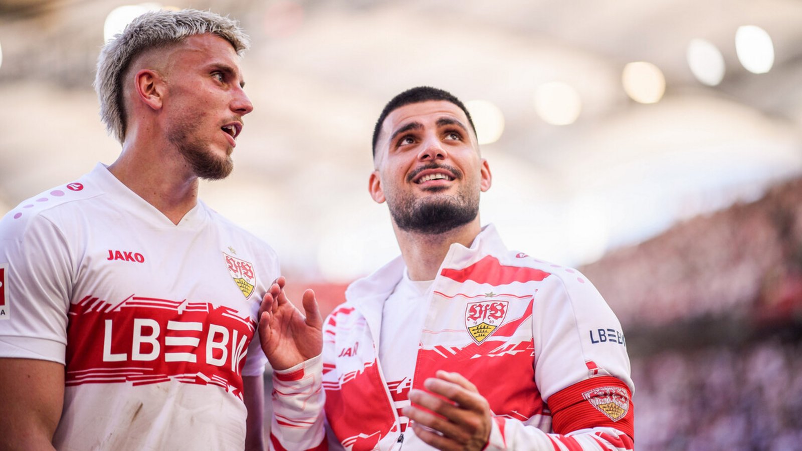 Treffsicher: 31 von 69 Bundesligatoren des VfB Stuttgart gehen auf das Konto von Ermedin Demirovic (li.) und Deniz Undav.Foto: imago/Vitalii Kliuiev