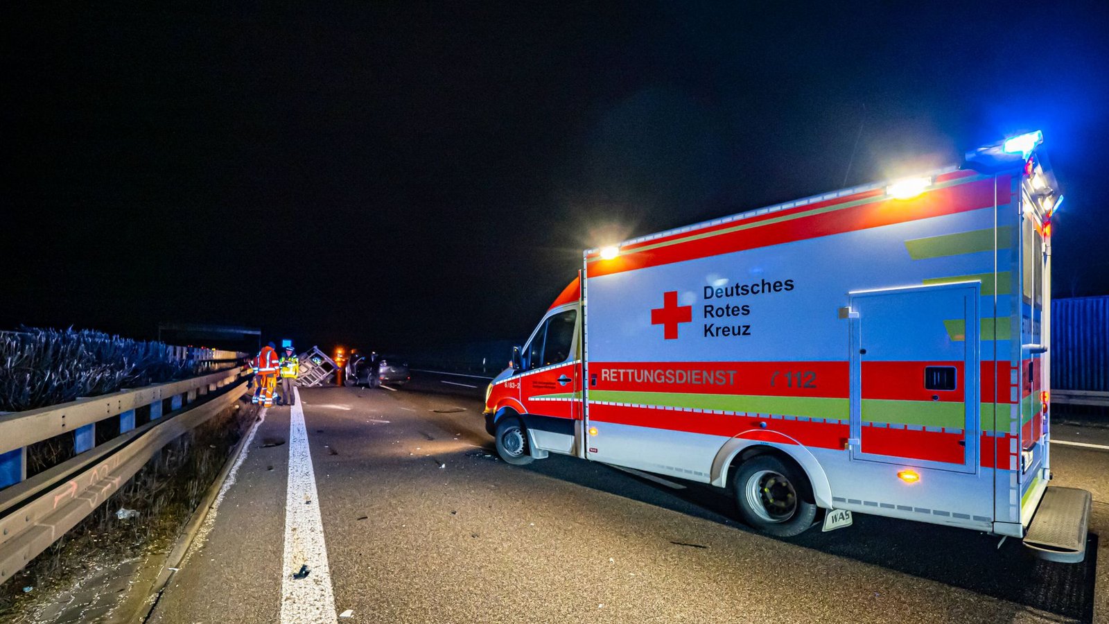 Die Unfallstelle war für mehrere Stunden teilweise gesperrt.Foto: 7aktuell.de/Alexander Hald