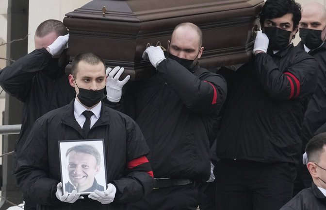 Nawalny-Beerdigung im März 2024.<span class='image-autor'>Foto: ZGS/AP/dpa</span>