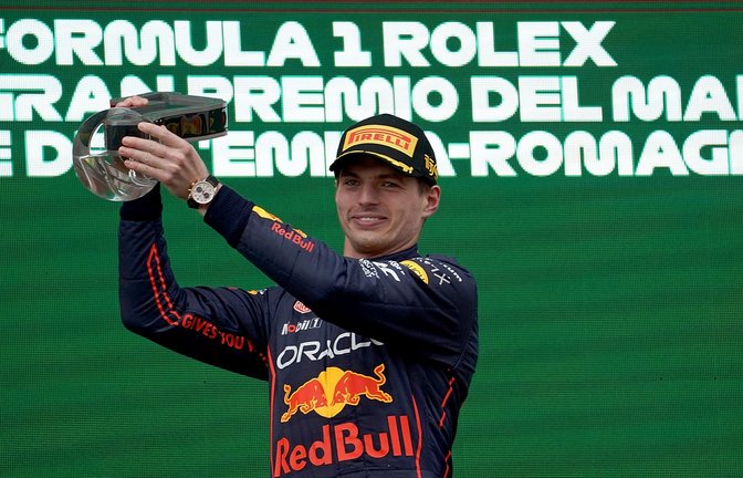 Siegte beim Grand Prix der Emilia-Romagna, weil er sich keine Fehler leistete: Sieger Max Verstappen aus den Niederlanden.<span class='image-autor'>Foto: Hasan Bratic/dpa</span>