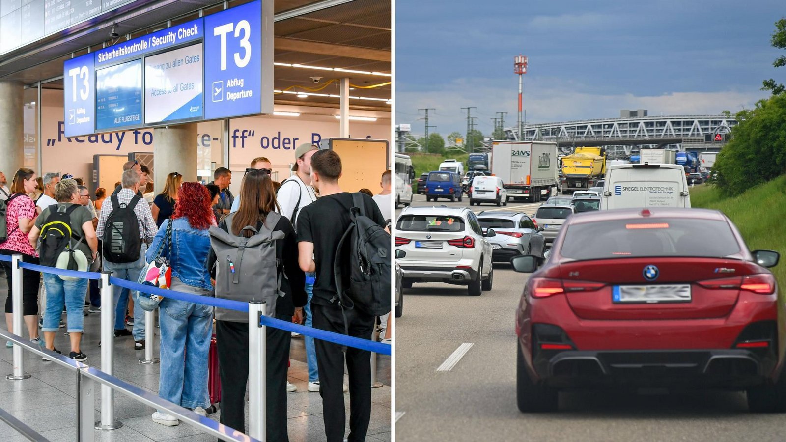 Wer in den Pfingstferien verreist, sollte etwas mehr Zeit einplanen.Foto: dpa/Marijan Murat & IMAGO/Sven Simon Wer in den Pfingstferien verreist, sollte etwas mehr Zeit einplanen.Foto: dpa/Marijan Murat & IMAGO/Sven Simon