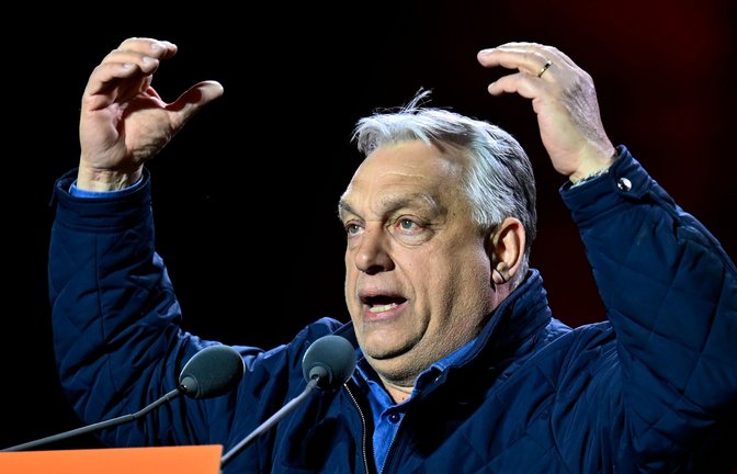 Regierungschef Orban will nach 16 Jahren weiter an der Macht bleiben.<span class='image-autor'>Foto: Denes Erdos/AP/dpa</span>