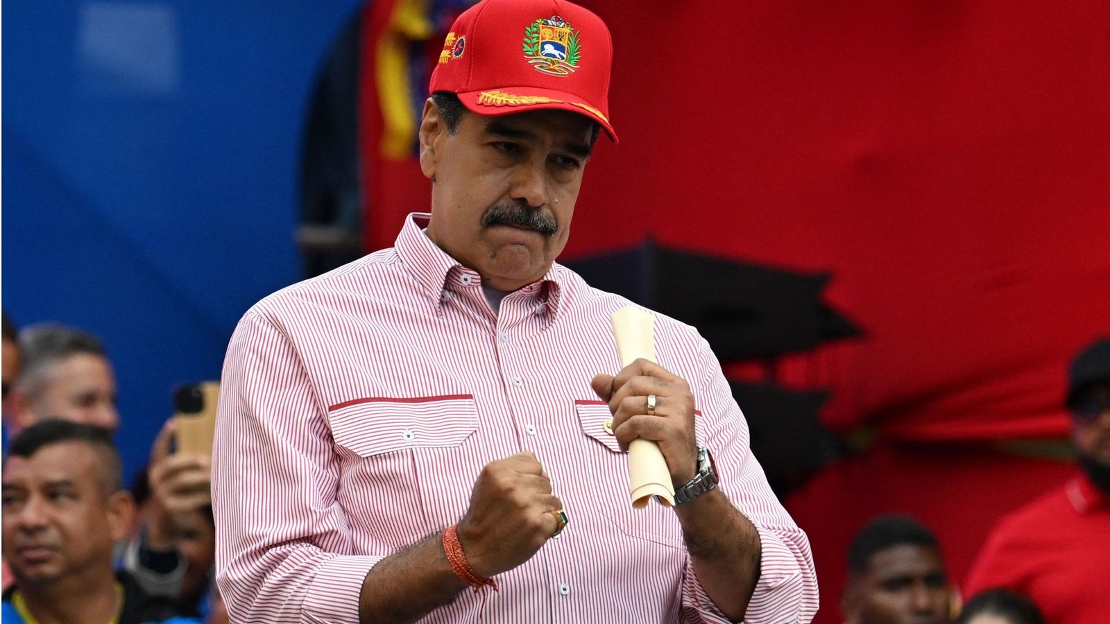 Venezuelas Präsident Nicolas Maduro bei einer Demo in Caracas: Die US-Regierung will, dass er seine Macht abgibt.Foto: AFP/Juan Barreto Venezuelas Präsident Nicolas Maduro bei einer Demo in Caracas: Die US-Regierung will, dass er seine Macht abgibt.Foto: AFP/Juan Barreto