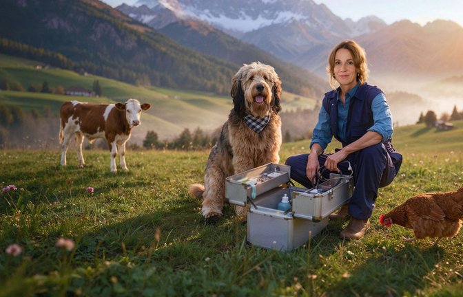 Neue Tierkomödien bei Netflix und ZDF: Kitschig aber süß. Hier: Tierärztin Johanna Maiwald (Doris Schretzmayer).<span class='image-autor'>Foto: ZDF/Lukas Pfaff/Irenaeus Herok</span>