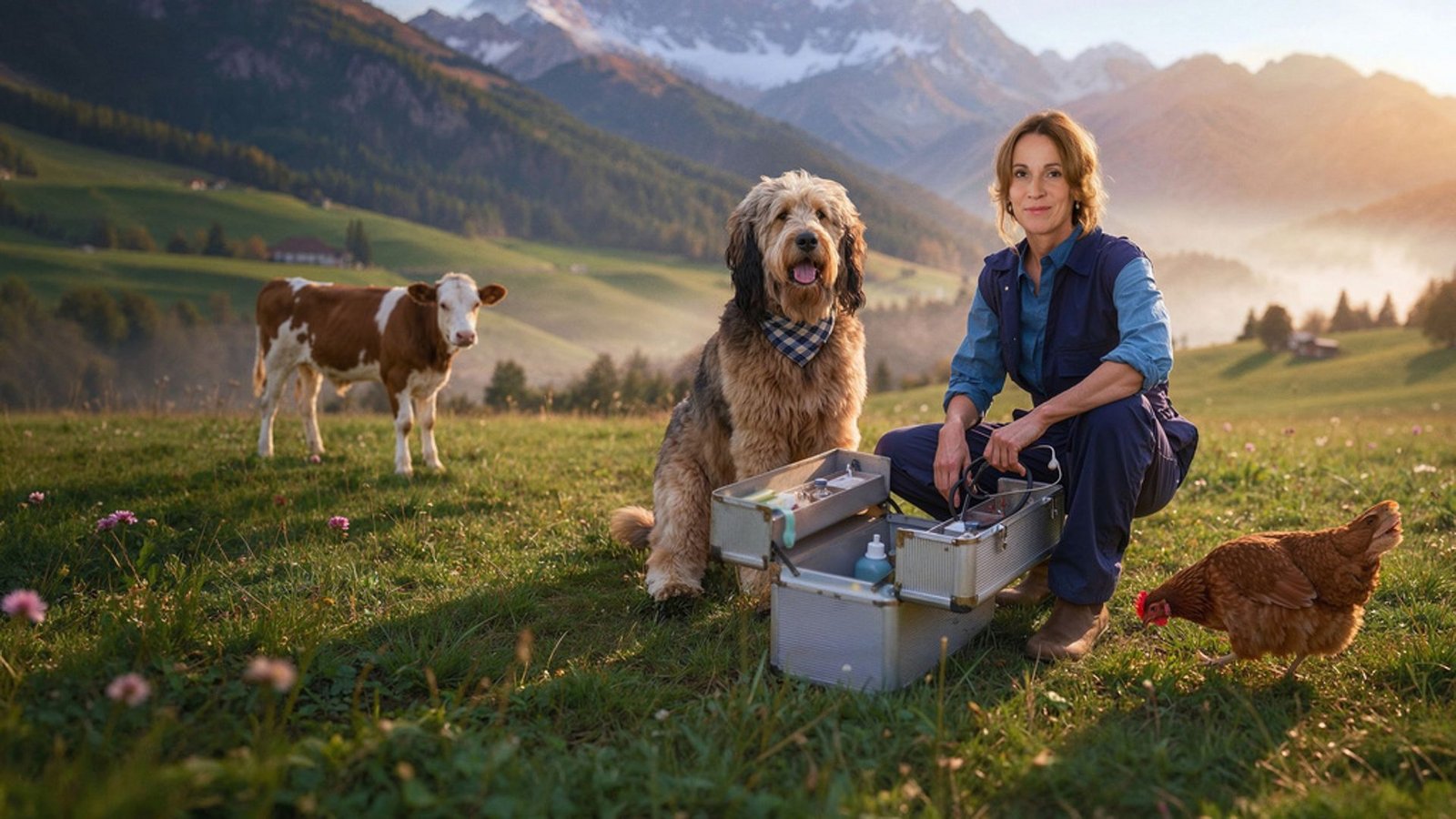 Neue Tierkomödien bei Netflix und ZDF: Kitschig aber süß. Hier: Tierärztin Johanna Maiwald (Doris Schretzmayer).Foto: ZDF/Lukas Pfaff/Irenaeus Herok