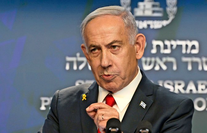 Benjamin Netanjahu. Israels Parlament verlängert Gesetz für Sendeverbote ausländischer Medien (Symbolfoto).<span class='image-autor'>Foto: Ronen Zvulun/Pool Reuters/dpa/Ronen Zvulun</span>