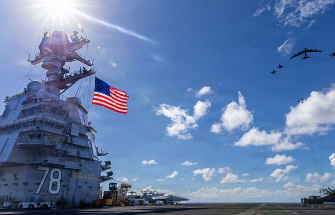 Der US-Flugzeugträger Gerald Ford. Kann die Bundeswehr ihn unterstützen?<span class='image-autor'>Foto: Seaman Paige Brown/U.S. Pentagon</span>