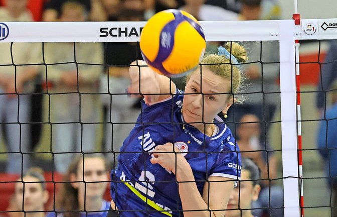 Antonia Stautz hat zwei Jahre lang für Allianz MTV Stuttgart gespielt – nun will sie sich mit dem Meistertitel verabschieden.<span class='image-autor'>Foto: Baumann</span>