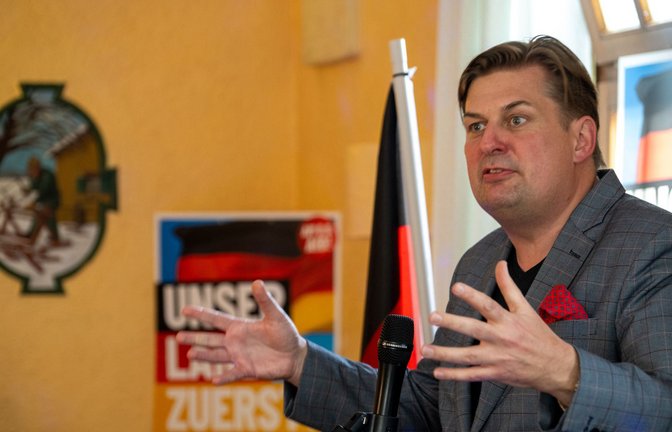 Maximilian Krah, Spitzenkandidat der AfD zur Europawahl, gab bekannt, er wollte künftig nicht mehr Teil der AfD-Parteiführung sein. (Archivbild)<span class='image-autor'>Foto: dpa/Stefan Puchner</span>