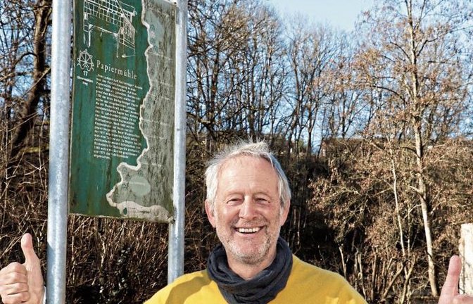 Bernd Schlegel freut sich sehr über die Innovationsförderung für den neuen Theaterspaziergang des TudD bei der alten Papiermühle im Glemstal. Foto: Gergen