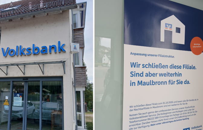 Die Schützinger Filiale schließt zum 31. Oktober. Im Ort werden Unterschriften gegen das Vorhaben gesammelt. Foto: Müller